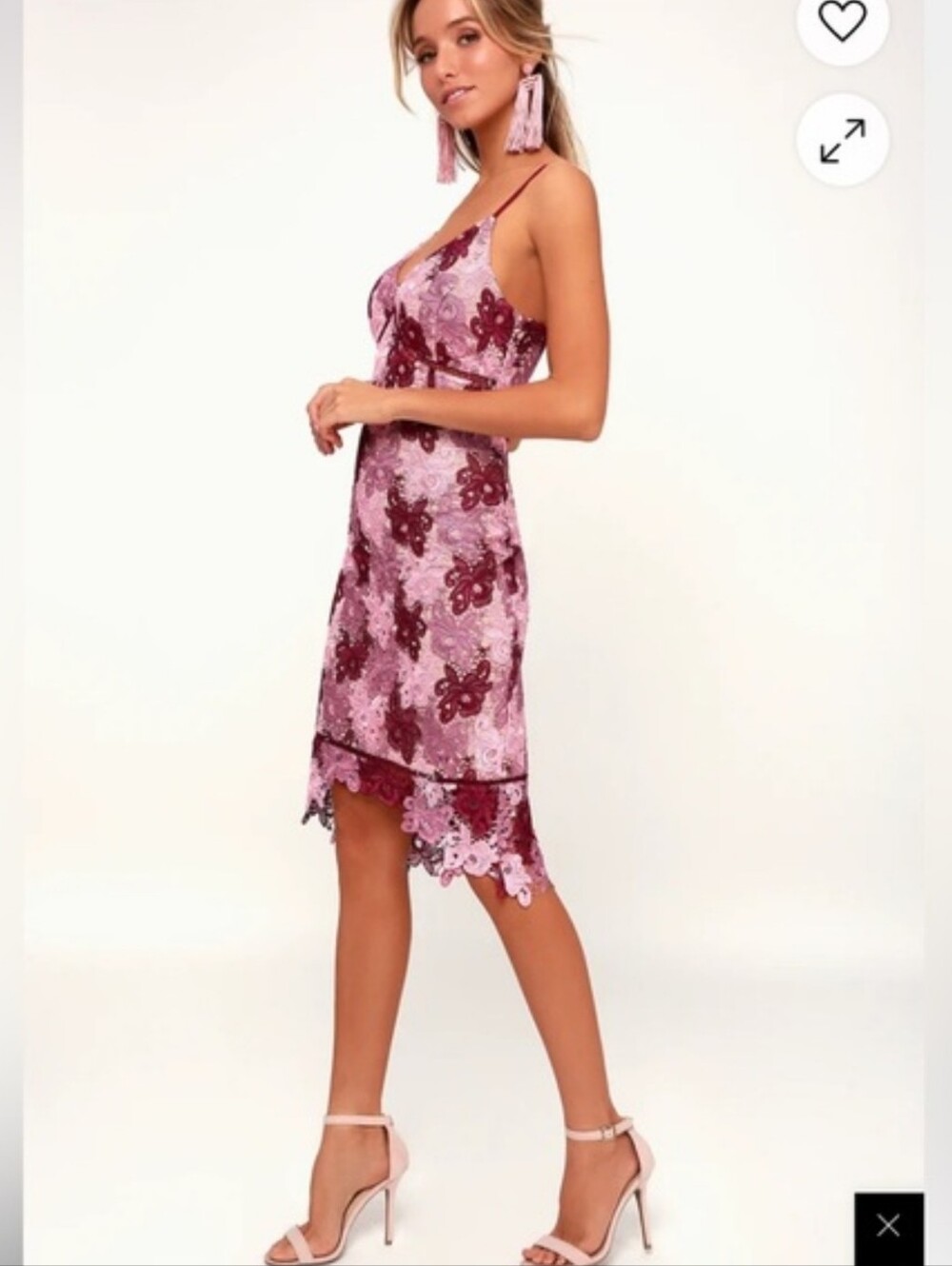 Lulu's Endless Elegance Mauve Multi Lace Bodycon Dress - Picture 2 of 10